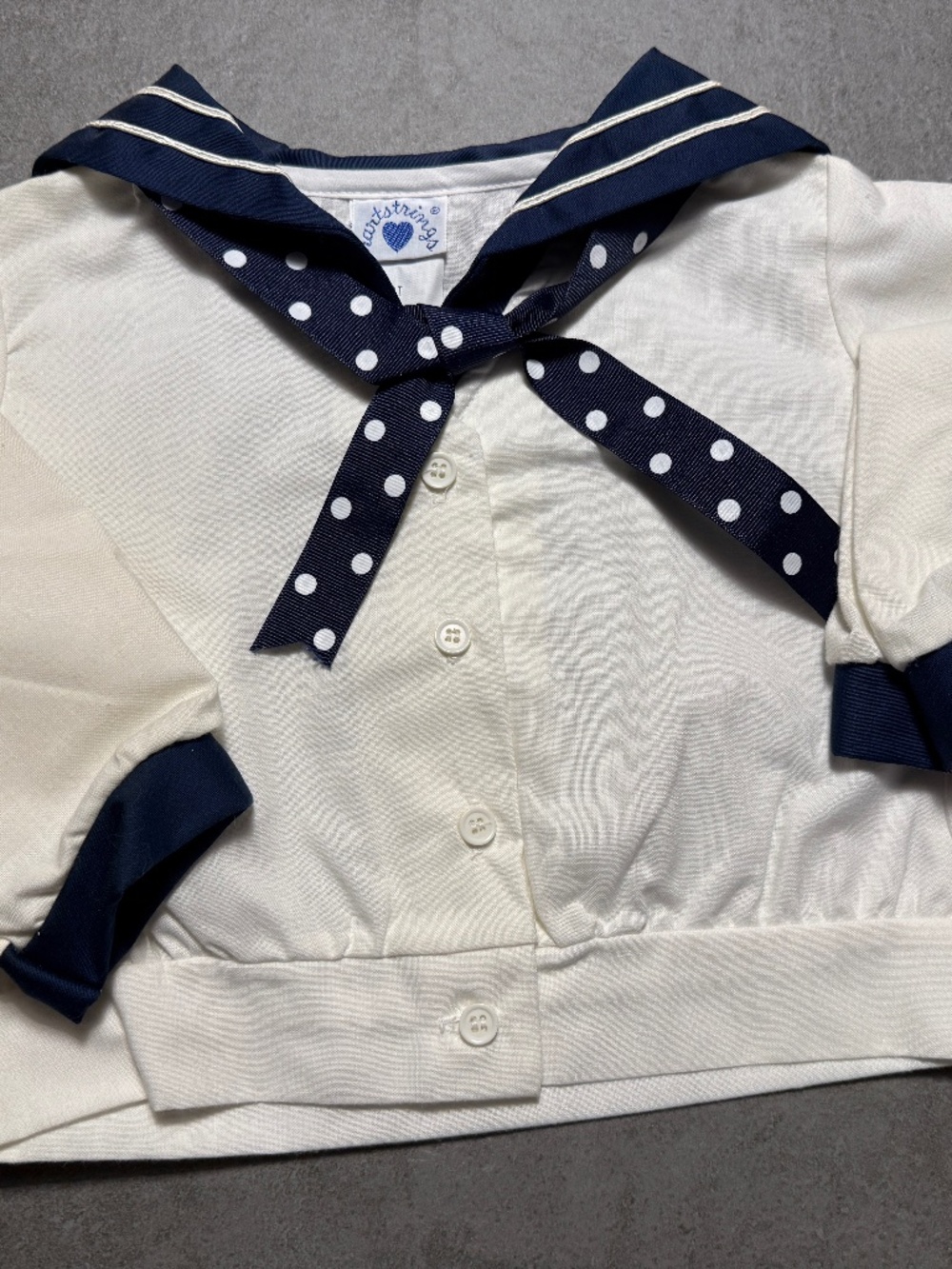 NWT 2T toddler sailor shirt with polka dot bow